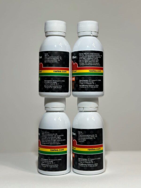 комплект оборот 100ml Комплект базовых удобрений Rastea 0,1L